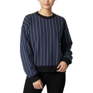 Baum Und Pferdgarten Jannet Sweatshirt Top in Navy Cream Pinstripe Size Large